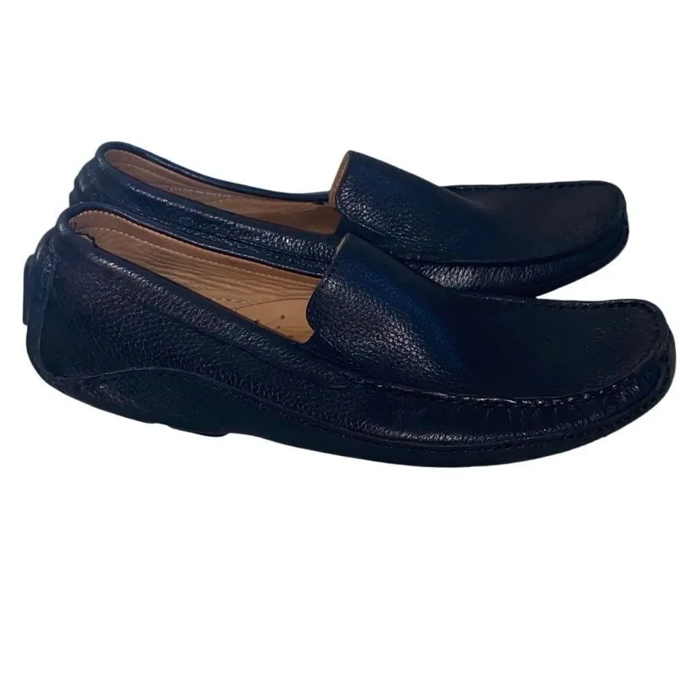 Mercanti Fiorentini Relax Driving Loafers Shoe Black Slip On Moc Toe Mens 10M